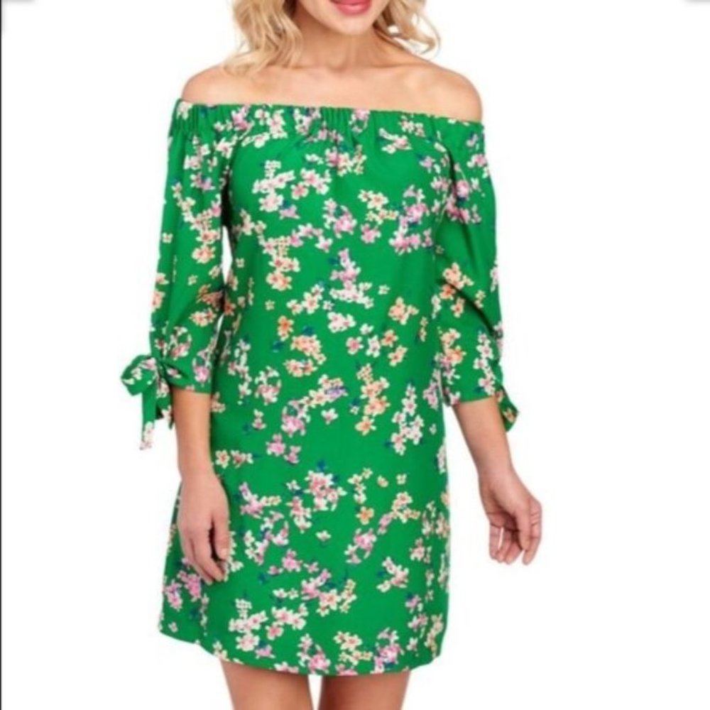 Vince Camuto Floral off the shoulder dress Size 10 - Picture 1 of 7